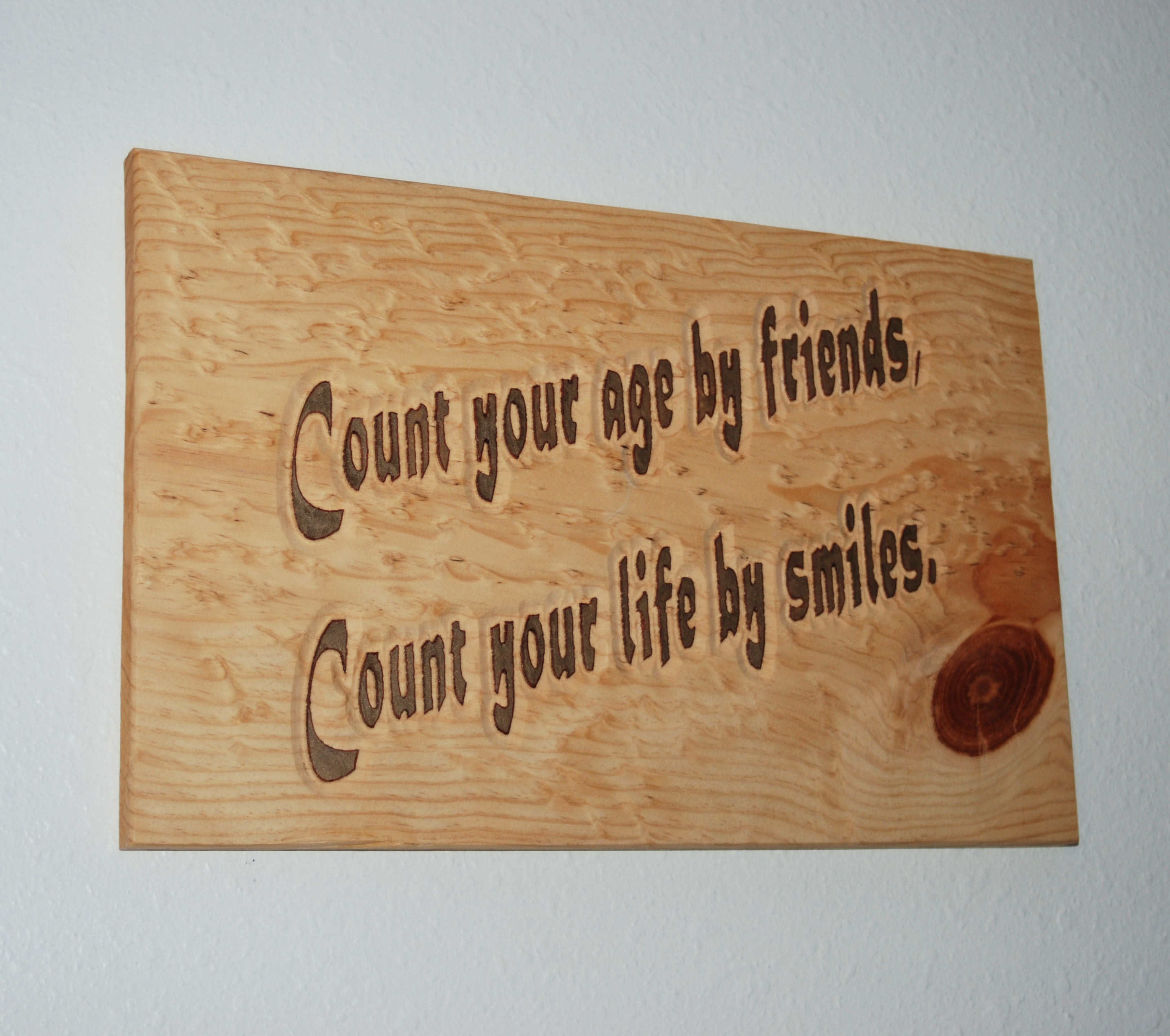 Count your age by friends count your life by smiles