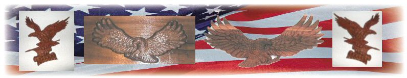 patriotic carved eagle